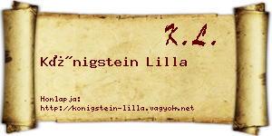 Königstein Lilla névjegykártya